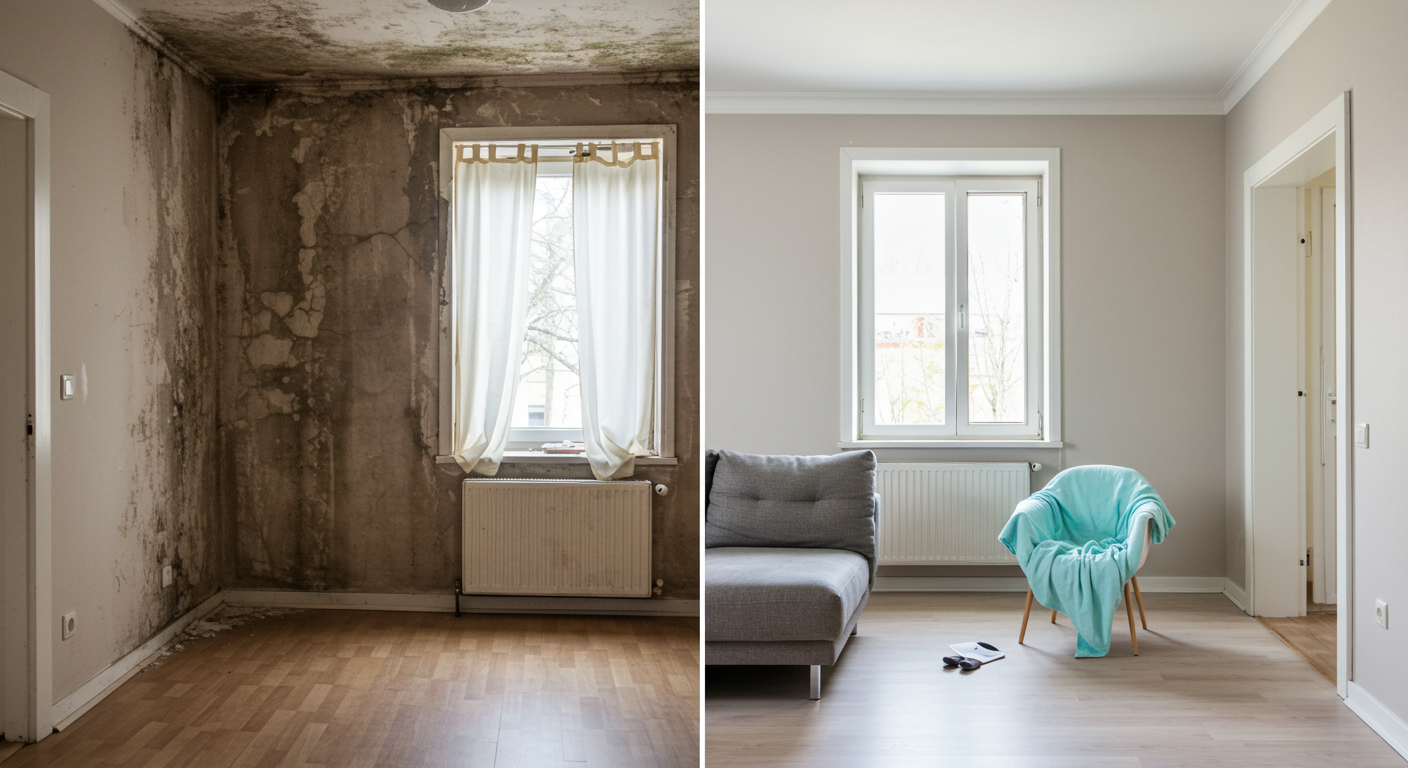 Before and After Mold Remediation